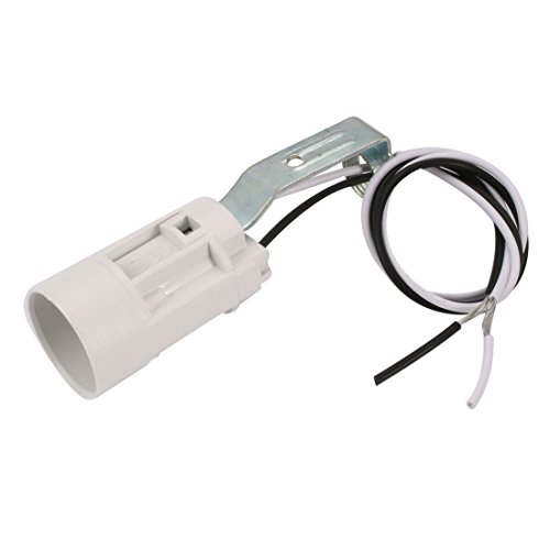 Ruilogod Bianco 75 millimetri Altezza supporto della lampada da parete Pendant Light E14 Zoccolo di lampada w Wire