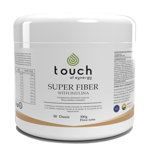 TOUCH OF SYNERGY - Super Fiber con Inulina - 300g - Fibra Soluble Natural - Favorece la Regularidad Intestinal y la Salud Digestiva