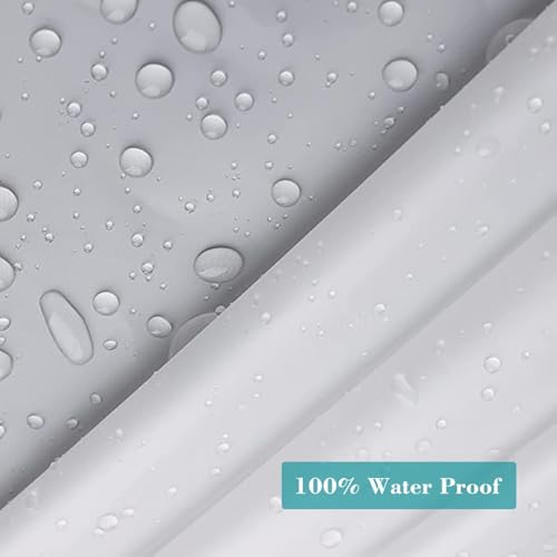 IGINOA Duschvorhang 180x200 Transparent Durchsichtig Weiß Antischimmel Badevorhang Shower Curtains Anti Schimmel Wasserdicht mit ösen Magnet Schimmelresistent Badewanne Vorhang Bathroom Curtain