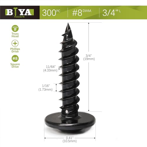 black wood screws 834 inch 300pcs black phillips modified truss head wood screws quick metal self tapping zinc oxide used in household appliancesfurniturewoodworking by b1jounie ya