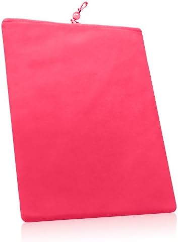Miniatura 2 de BoxWave Funda compatible con Chuwi HiPad Plus - Bolsa de terciopelo, funda de tela de terciopelo suave con cordón - Cosmo Pink
