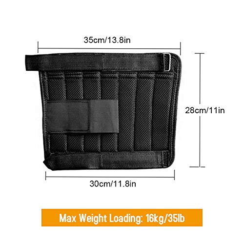 Peso do tornozelo, Andoer 2 pacotes de carga máxima 16 kg ajustável no tornozelo exercício ponderado