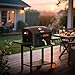 KEYO GRILL 24 Inch Charcoal BBQ Grill - 490 Sq In, Outdoor Barbecue Grill with Height-Adjustable Charcoal Tray and Dual Folding Side Tables, Suit for Garden, Shed, Patio