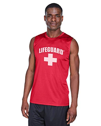LIFEGUARD Officially Licensed Mens Performance Active Muscle Tank Moisture Wicking