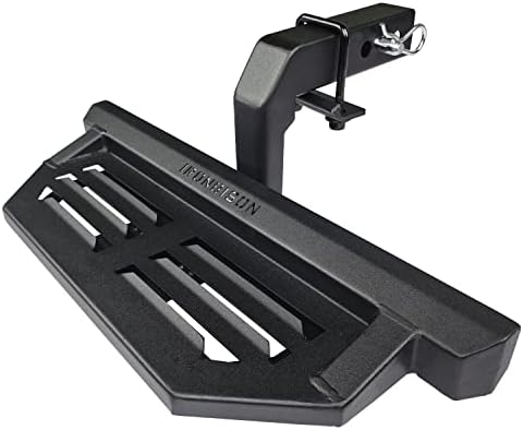 IRONBISON Hitch Steps Universal Fit 2" Hitch Receivers with 5" Drop Step Heavy Duty Steel Hitch Steps for Pickup Truck Fine Texture Black