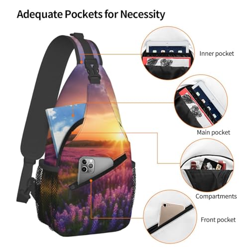 Bolso cruzado para hombre bolso de pecho bandolera negra miniatura 4