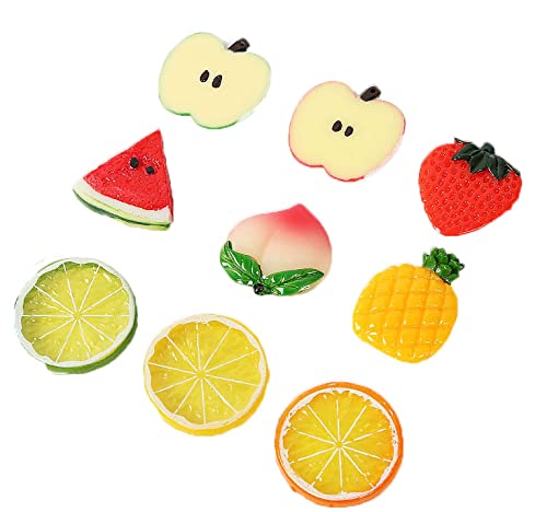 Image of Ulalaza 9pcs Fake Fruit Artificial Realistic Model Lifelike Decorative Foam Fruits & Vegetables for Hand Made Home, House Kitchen Party Decoration Desk Ornament