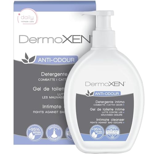 Dermoxen Gel de higiene íntima Mujer - Antiolor contra Malos Olores Íntimos - Gel íntimo Ideal para Candidiasis, Incontinencia y Menstruación - Con Prebióticos y Melisa. Uso Diario. 200 ml