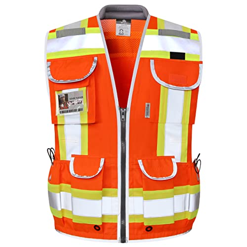 Dib Safety Reflective Vest Heavy Duty Two Tone Engineer Vest