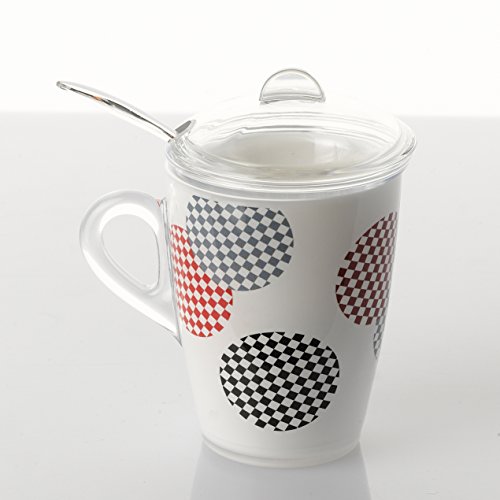 Omada Design tisaniera o taza con filtro, tapa y cuchara incluidas, 30 cl, irrompible y apta para lavavajillas… - Imagen 4