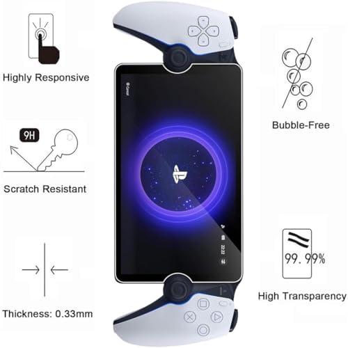 PHONILLICO Sony Playstation PS5 Portal için Temperli Cam [2'li Paket] PS Portal Ekran Koruyucu Dayanıklı Ekran Koruyucu Çizilmez - Görsel 3