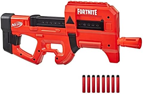 Nerf Fortnite 6-SH Blaster-Camo Pulse Wrap, Hammer Action Priming, Drum, 6 Elite Darts
