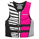 Airhead Women's Wicked Neolite Kwik-Dry Flex Life Vest, US Coast Guard Approved, Hot Pink, Medium
