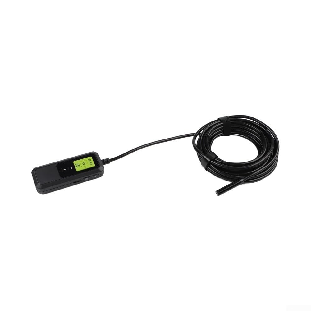 8 mm Dual-Objektiv-Inspektionskamera, WLAN, kabellos, Endoskop, 2 MP, HD, Schlangenfernrohr mit Licht für Abflussrohr, Automotor, Wandvermessung (5 m)