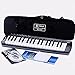 SWAN 37 Keys Full Music Theory Mouth Wind Piano For Beginners Adults Teaching Gifts Mouth Organ Keyboard instrument With Soft Long Tubes, Short Mouthpieces, Handbag, Black
