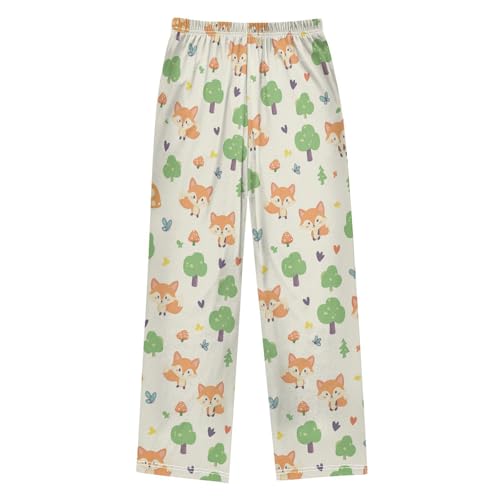 Cute Foxes Forest Boys Pants Girl Sleep Pants Long Trousers Elastic Waist Lounge Bottoms S2
