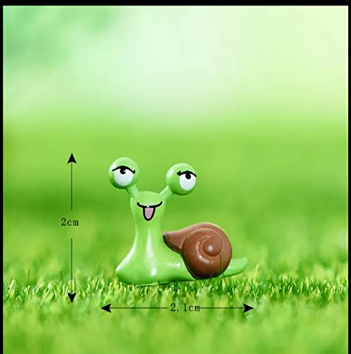 Image of Chocozone Pack of 12 Cute Snail Miniatures Garden Decoration Items Indoor Garden Landscape Decor - 2.1cm (Snail)