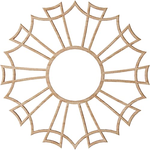 Image of Ekena Millwork 16 inchOD x 5 5 /8 inchID x 1 /4 inchT Augustus Wood Fretwork Pierced Ceiling Medallion, Alder
