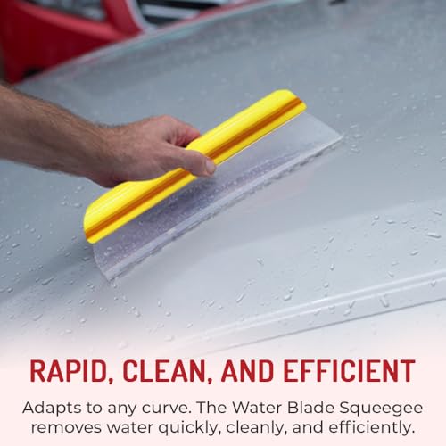 Image of HI-TECH 14 inch Silicone Water Blade Car Drying Squeegee - Streak-Free, Fast-Drying, Scratch-Free Car Wash Tool (Pack of 2)