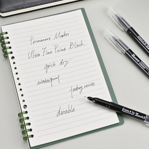 Ultra Fine Point Permanent Black Marker, 18 pack Permanent Markers, Permanent Markers Ultra Fine Tip 0.4 mm Tip, Waterproof & Fade-Proof Ink, Quick Drying, Writing on Paper, Plastic, Metal, Glas - Image 5