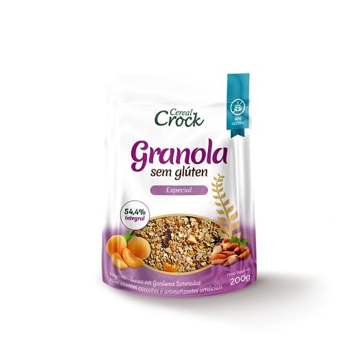 Cereal Crock Granola Sem Glúten Especial Com Aveia Sem Glúten 200G