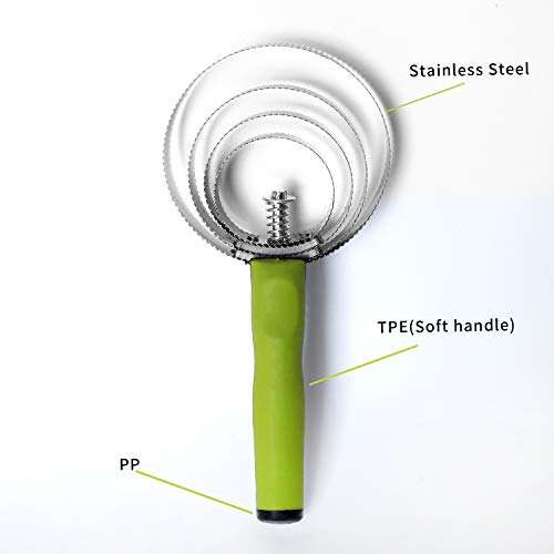 BOTH WINNERS Reversible Stainless Steel Curry Comb with Soft Touch Grip (Neon Green)
