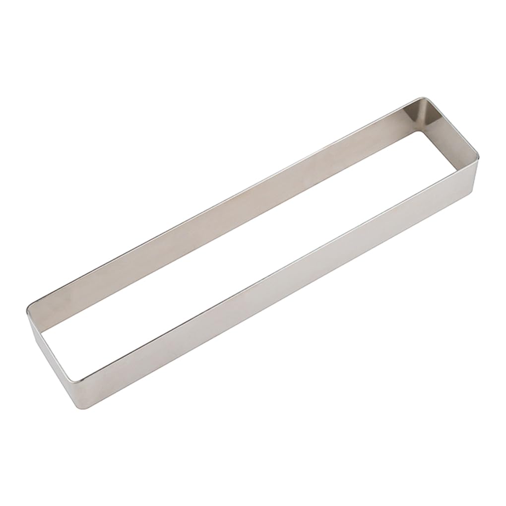 Juego de 5 cortadores de galletas de acero inoxidable duraderos para cortador de galletas de acero inoxidable a largo plazo, formas rectangulares, moldes de corte de pasteles, cuadrados largos, tamaño