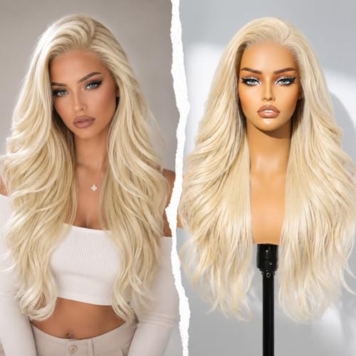 BLONDE UNICORN Vanilla Blonde Synthetic Lace Front Wig, 13x4 HD