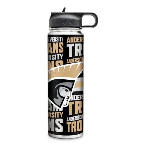 Rico Industries NCAA Anderson Trojans Standard 22oz Stainless Steel Tumbler with Lid - Great For Coffee, Tea, Water or Cocktails