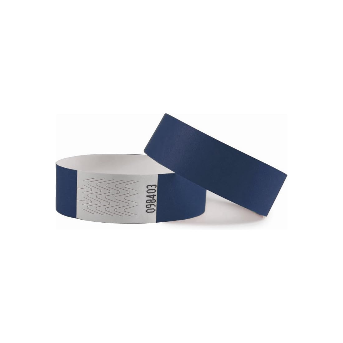 CombiCraft Blank Tyvek Wristbands Dark Blue, per 5000 Pieces, Powerful Adhesive Strip for Long -Term use, Event Band for Access Control or Age Control at Events