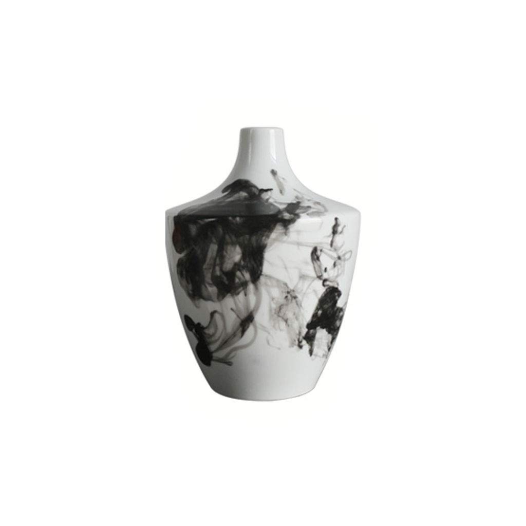 Vase en céramique noir et blanc style chinois de haute qualité pour maison