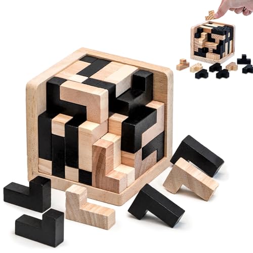 KWJEIULSOQ Iq Spiele Knobelspiele Für Erwachsene Puzzle Würfel Holz...