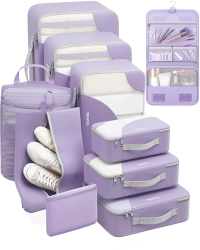 Image of OlarHike 10 Set Packing Cubes for Travel,Gifts for Women Mom,Anti-Tearing Suitcase Organizer,with Over 1000 pcs Mesh Holes,Vacation Essentials & Accessories for Cruise Ship