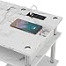 Convenience Concepts Designs2Go No Tools Student Desk with Charging Station and Shelves, White Marble