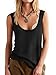 Tankaneo Womens Oversized Scoop Neck Tank Tops Workout Casual Summer Cotton Shirts Loose Fit Sleeveless Tee Black