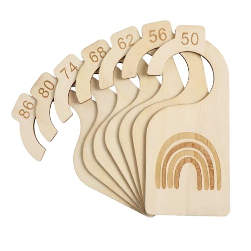 Arvoni 8 Piezas Separador de Tallas de Madera para Bebé,