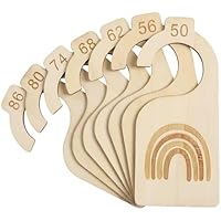 Arvoni 8 Piezas Separador de Tallas de Madera para Bebé,