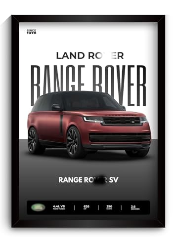 Image of Range Rover Poster | Framed Poster of Land Rover Range Rover A4 Sized (31 x 23 cm) | Cars Posters for Wall, Gift for Boys, Supercar Frame | Car Frames | Car Posters for Wall, Bedroom, Hostel, Study Room (F 068)