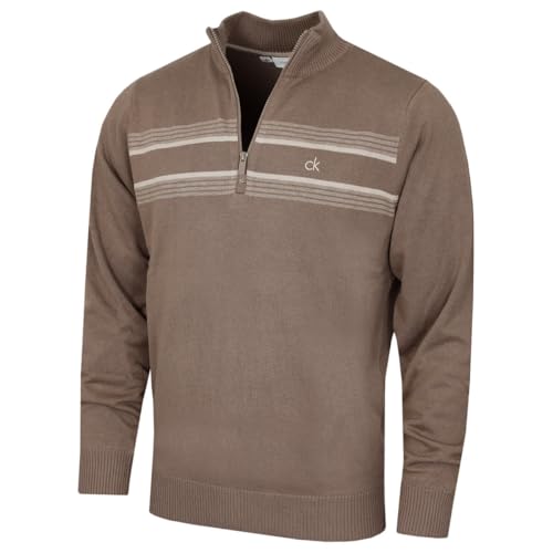 Image of Calvin Klein Mens Stevens Windproof Lined Sweater - Mink - M