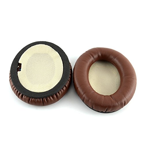 VEVER 1Pair Replacement Ear Pads Earpuds Ear Cushions Cover for Bose QC2, QC15, AE2, AE2i, AE2w, QuietComfort Headphone (with VEVER Logo Package) (Coffee/Brown)