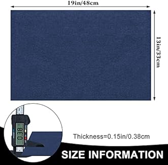 Cloth Placemats Set of 6, Cotton Linen Blend Machine Washable Durable Linen Table Mats, Heat Resistant Placemats Wrinkle Free Place Mats for Dining Table, Easy to Clean (Navy Blue, 6)
