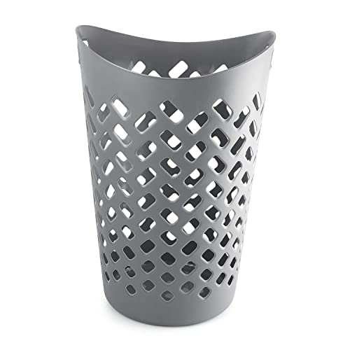 Image of Cello Flexi Multipurpose Plastic Laundry Basket, Grey, 50 Ltrs | Lightweight and Portable | Storage Organizer | Convenient Handling | Useful For Storing Clothes, Toys, Books