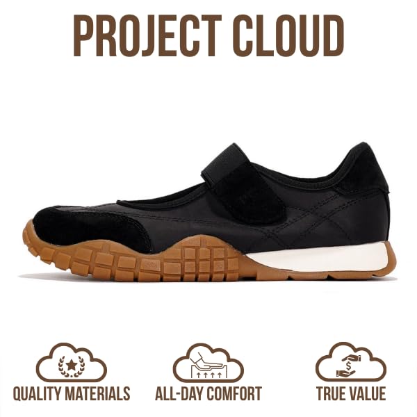 Project Cloud Womens Shoes - Lightweight Mary Jane Shoes Women with Memory Foam Insole - Non Slip Flats for Women Footwear - Women's Fashion Sneakers 2025 (Donna)3