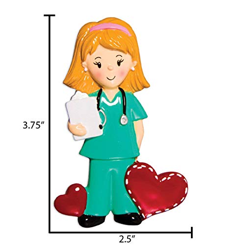 Personalized Medical Ornament - Nurse Christmas Ornament 2022, Doctor Ornaments, Medical Profession Ornaments, Physician Assistant Gifts - Scrubs Female - Free Customization #TOP3