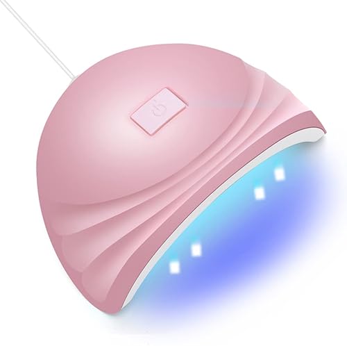 NOBRIM 18 luces LED UV de uñas portátil USB carga lámpara de uñas profesional de secado rápido para uñas acrílicas esmalte de gel color rosa