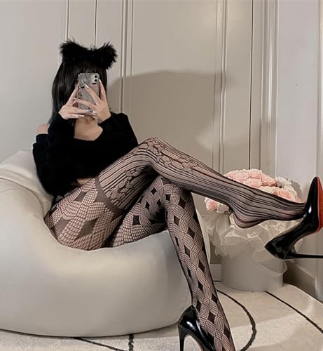 Image of 2-Pack Women's Sparkling Fishnet Stockings - Rhinestone Party Pantyhose