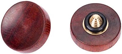 VKO Wood Soft Shutter Release Button Compatible with Fujifilm X-T4 X-T30 X-T3 X100F X-T20 X-E3 X-PRO2 X30 X100T X-T2 X-T10 Pen-F M7 M8 M9 M10 Camera 12mm Concave Surface Red 1 PCS (Wood Grain Random)