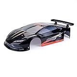 Produktzustand: 100 % Neuware Dasing 1/10 RC Drift Car On-Road Auto Shell Karosserie für LRP Yokomo Tourenwagen HPI Kyosho HSP Redcat FS Acme ZD Rennwagen, Schwarz
