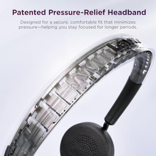 Casque sans fil Lenovo Bluetooth noir pour bureau et centre d'appels