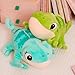 OUKEYI 11.8 Inch/30cm Lizard Plush Pillow, Cute Chameleon Plush Doll, Kawaii Stuffed Animal Lizard Plush Toy Hugging Pillow,Cute Sofa Room Decoration, Gifts for Kids Boys Girls (Green)